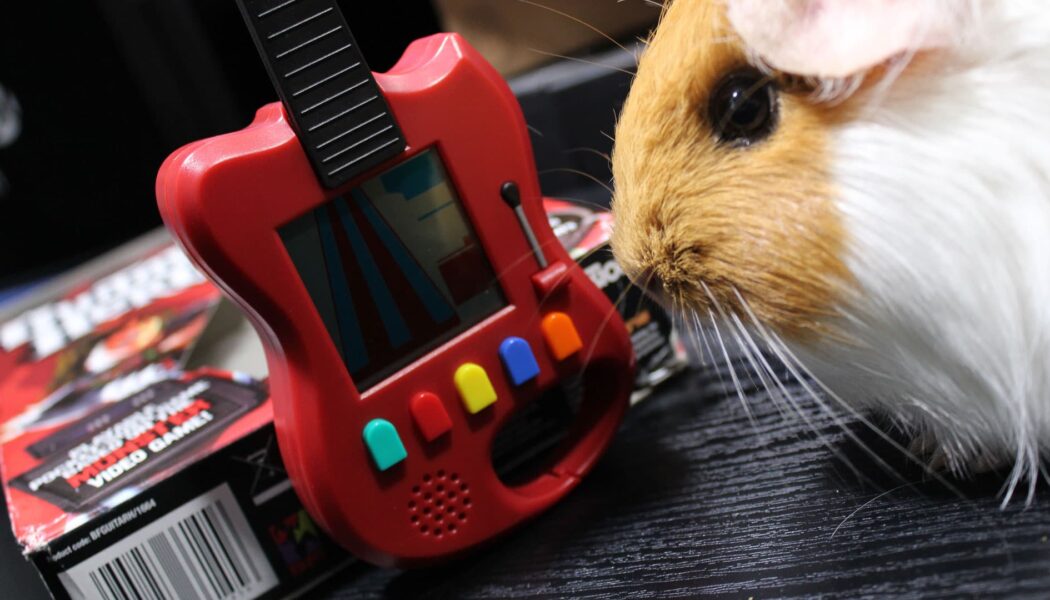 Konsola Guitar Hero — miniaturowa gitara